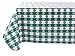 Yourtablecloth Checkered Vinyl Tablecloth with Flannel Backing for Restaurants, Picnics, Bistros, Indoor and Outdoor Dining (Green and White, 52X70 Rectangle/Oblong)