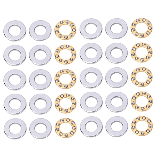 Thrust Ball Bearings High Accuracy High Efficiency High Speed Flat Steel Bearings Set 10PCS(F6-12M 6 * 12 * 4.5mm 10pcs)