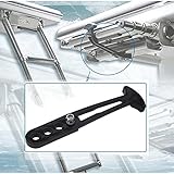 KEMiMOTO Boat Ladder Strap Boarding Ladder Rubber Latch Band Telescoping Ladder Secure Retaining Strap Holder Universal