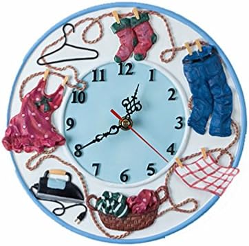 Sky Blue Garden Clock Creative Personality Mute Wall Clock Resin 10-inch