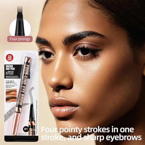 Microblading Waterproof Eyebrow Pencil, 4 Point Tip, Eyebrow Pencil, Natural Long Lasting, Natural Eyebrow Makeup, Stain Resistant, Last All Day-01