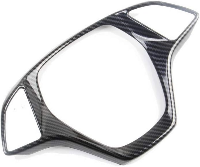 Justautotrim Carbon Fiber Look Steering Wheel Cover molding Cover Trims Accessories for 2014 2015 2016 2017 2018 Chevrolet Corvette C7 (Big one)