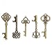 Ella Celebration 50 Key Bottle Openers, Assorted Vintage Skeleton Keys, Wedding Party Favors (50, Antique Gold)