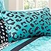 Mi Zone Comforter Set Fun Bedroom Décor - Modern All Season Polka Dot Print, Vibrant Color Cozy Bedding Layer, Matching Sham, Decorative Pillow, Twin/Twin XL, Leopard Teal 3 Piece