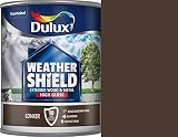 Dulux Weather Shield Exterior High Gloss Paint 750 ml Conker view 5