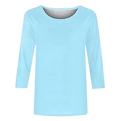 3/4 Sleeve Blouses for Women Casual Womens Summer
