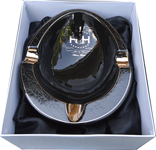 H&H Insignia Collection - Black Oval - Cigar Ashtray