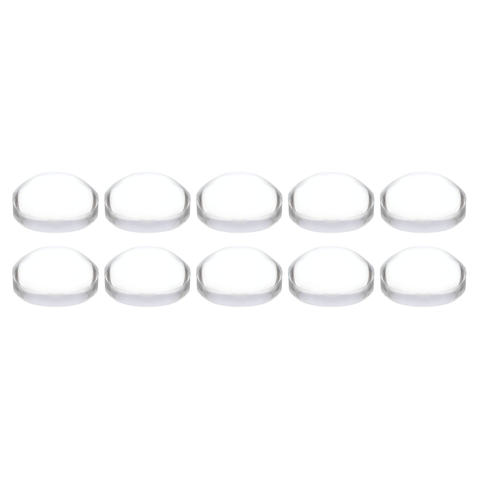 PATIKIL Diameter 18mm Height 8mm Flat Convex Lens, 10 Pcs Acrylic LED Optical Convex Condenser Lens for LED Flashlight Bike Head Lamp, Transparent