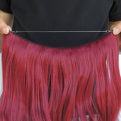 Secret Halo Hair Extensions Flip in Curly Wavy Hair Extension Synthetic Women Hairpieces 20" (118C)