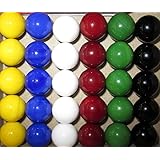 Big Game Toys 30 Solid Color Replacement Marbles Wahoo Aggravation Board Game 14mm Glass 9/16