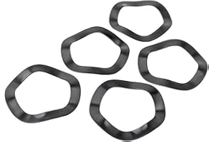 YUNDXI 5 Pieces Steel Bike Bottom Bracket Wave Washer Wavy Crinkle Spring Washers Bicycle Crank Spacer Crankset Shield Gasket Bearing Adpater Sleeve for Screw Bolt (Inner 24mm)