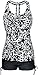 Wantdo Women's Plus Size Tankini Vintage Swimsuit Two Piece Bathing Suit