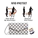 Krosslon Rfid Travel Passport Wallet for Women Slim Holder Wristlet Document Organizer (14# White Checker)