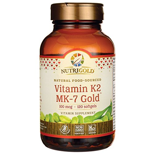 NutriGold Vitamin K2 (Food-Sourced as MK-7) Gold - Bone and Heart Support - 100 mcg (120 Count) - Thumbnail 2