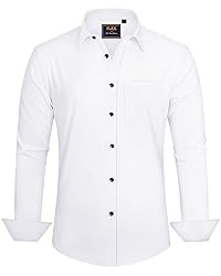 J.VER Men's Tuxedo Shirts Solid Long Sleeve Stretch