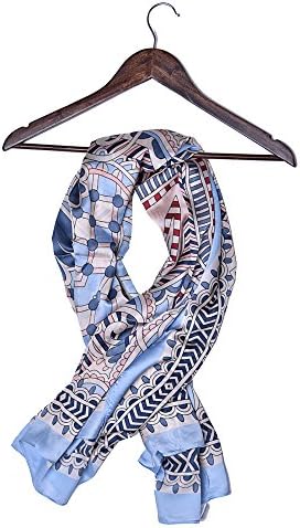 S&amp;S Women's Lightweight Printed Infinity Scarf Soft Long Shawl Wraps 71"x35" (180CMx90CM, $01-Sky Blue)