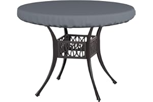 Covers & All Round Table Top Cover, 12 Oz Waterproof UV & Weather Resistant Patio Table Cover, Outdoor Table Cover for Patio Outdoor Furniture & Coffee Table (44" Dia x 4" H Inches, Gray)