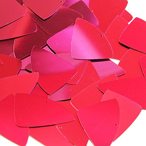 Pink Fuchsia Sequin Fishscale Fin 1.5 inch Metallic Couture Loose Paillettes. Made in USA.