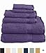 Superior Egyptian Cotton 6-Piece Towel Set, Bathroom Essentials, Towels For Bathroom, Apartment, Airbnb, Guest Bath, Face, Hand, Bath Towels, Washcloths, Absorbent, Fast Drying, Royal Purple