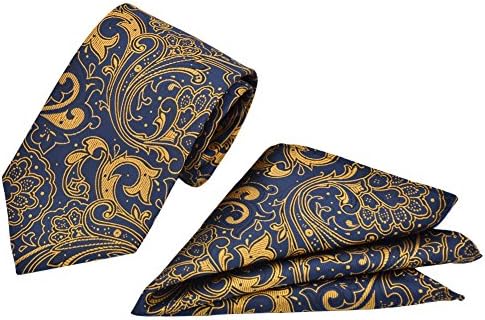 Mens Ties Elegant Neck Ties and Handkerchief 8cm