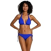 Island Goddess Rouched Halter Bikini Swimsuit Top