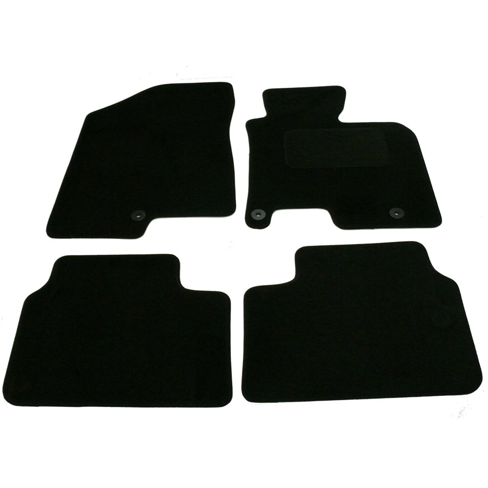 Sakura WW0926 Tailored Mats, Black, Kia Ceed Mk2 2012-18 Carpet Heelpad, Black Trim