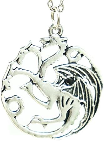 N-105 Game of Thrones Inspired Targaren Silver Color Pendant Costume Necklace