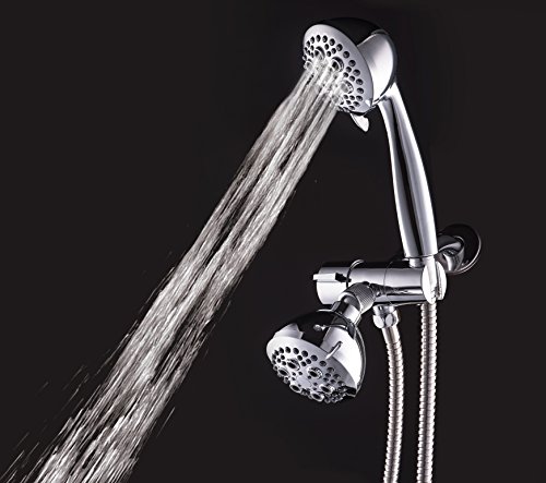 FLOWELL, AMG and Enchante Accessoies Shower Head (Fixed Showerhead with Handheld), SH74A, Chrome finish - Thumbnail 5