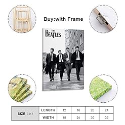 NENBN Poster sur toile The Beatles – Décoration murale moderne pour chambre à coucher – 50 x 75 cm - Les Beatles, Paul McCartney, John Lennon, RIngo Starr, George Harrison NENBN Poster sur toile The Beatles - Décoration murale moderne pour chambre à coucher - 50 x 75 cm – Image 2