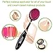 BEZOX Silicone Makeup Brush, Set of 5pcs Oval Makeup Brushes, Cream/Cosmetics/Foundation Application Tools - W/Makeup Brushes Acrylic Holder