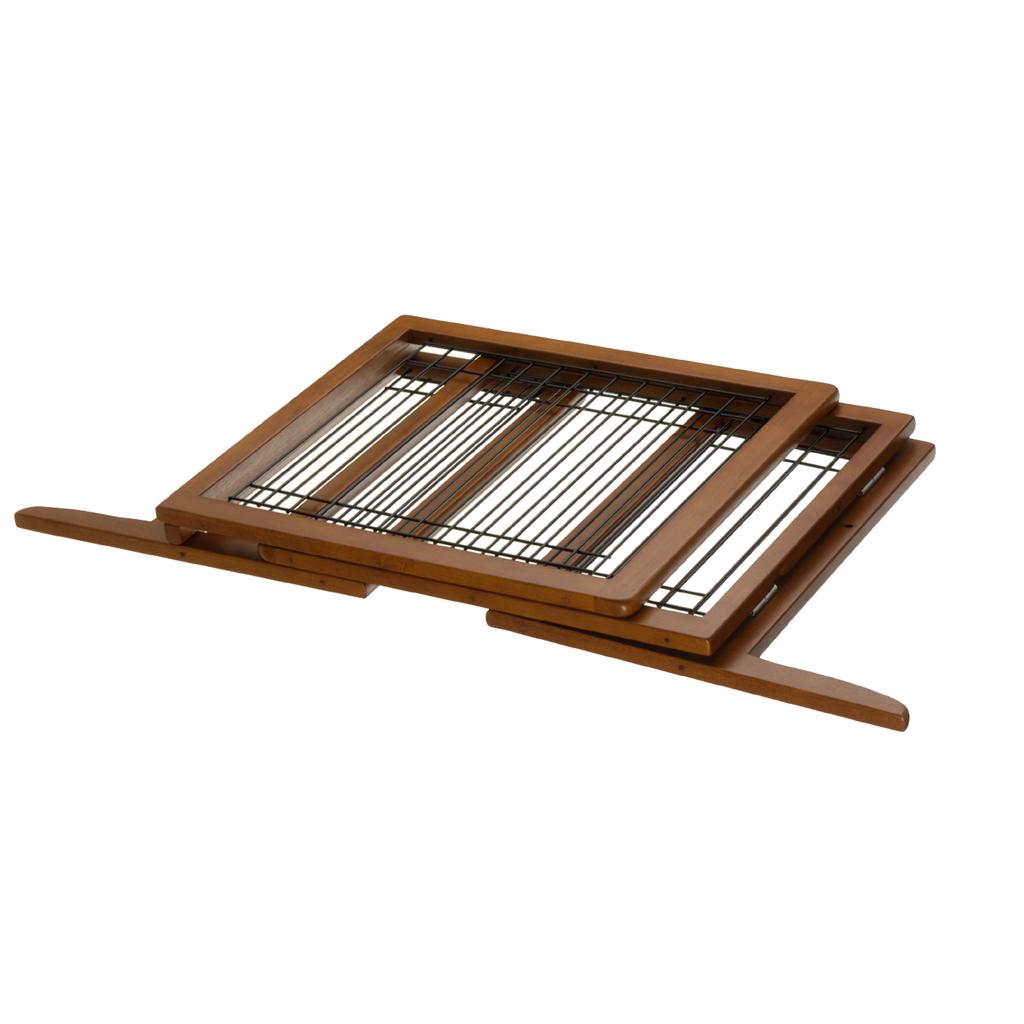 Richell 94136 Wood Freestanding Pet Gate, Autumn Matte Finish, Large