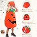 BSTAOFY Halloween Pumpkin Costume Suit Orange Patch Cutie Unisex Party Costume Set for Toddler Kids Boys Girls Children Fancy Dress Up 3-4year