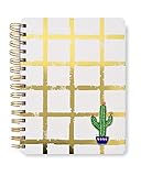 Mara-Mi Gold Grid Notebook With Cactus Patch
