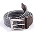 Gelante Canvas Elastic Fabric Woven Stretch Multicolored Braided Belts 2041-Grey-M