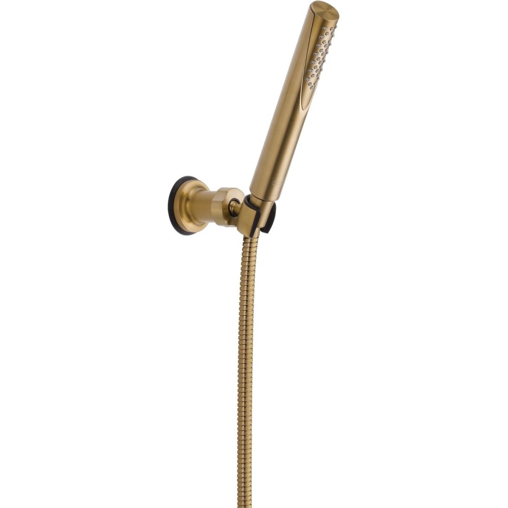 Delta Faucet Trinsic Single Spray Wall-Mount Hand Shower, Hand Held Shower with Hose, Gold Handheld Shower Head, Slide Bar Hand Shower, Handheld Shower, Champagne Bronze 55085-CZ