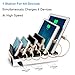 NEXGADGET 6-Port USB Charging Station [40W/2.4A Max Charging Dock] 2-In-1 Desktop Charging Stand Organizer And Portable Travel USB Charger For Smartphone Tablet And More