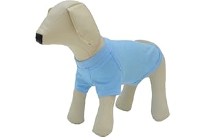 Lovelonglong Pet Clothing Dog Costumes Basic Blank T-Shirt Tee Shirts for Medium Large Dogs Light-Blue XXXL