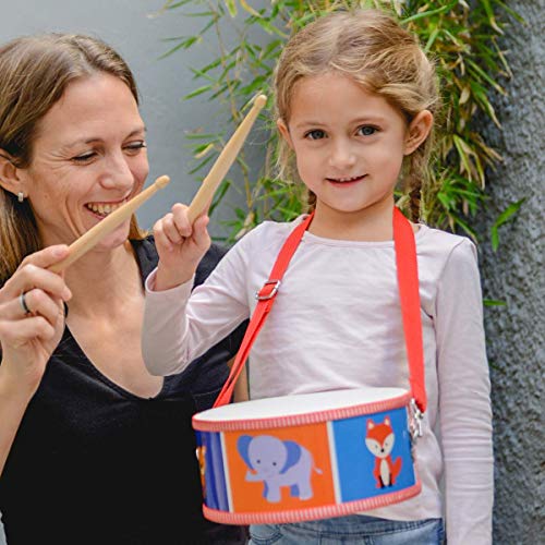 Toddler Drum with Strap _ Kids Marching Drum _ Child Wooden Snare Drum