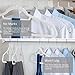 MIZGI Premium Velvet Hangers - Pack of 50 - White - Copper/Rose Gold Hooks - Non-Slip Suit Hangers, Clothes Hangers Bonus Accessory Bar for Suits, Pants, Dresses