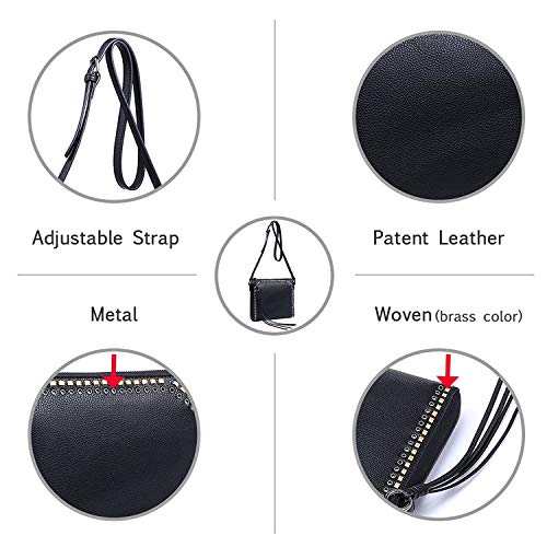seOSTO Medium Crossbody Bags for Women, Shoulder Bag with Tassel Crossbody Purse Multi Pocket Bags (Black) - Thumbnail 7