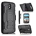 Desire 526 Case, Starshop Premium Durable Rugged Shell Hybrid Protective Phone Case Cover with Built in Kickstand Black+Premium Screen Protector