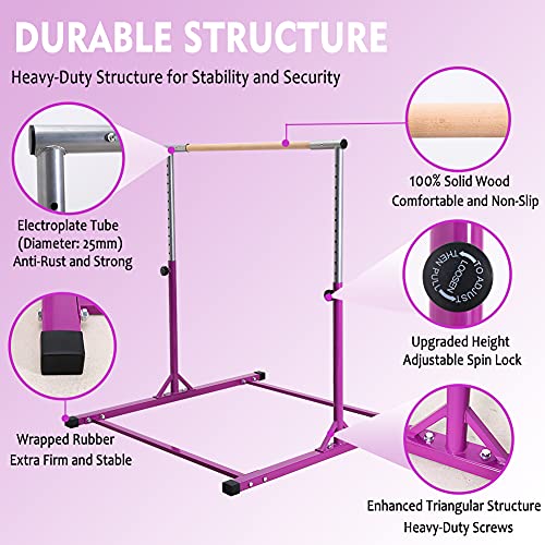 Furnishh Gymnastics Junior Training Bars, Expandable Kip Bar for Home
