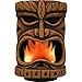 Amscan Hawaiian Summer Luau Party Battery Operated Flaming Tiki Head Decoration (1 Piece), Brown, 9 x 8.4