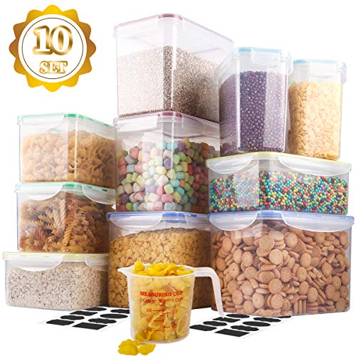 [10 Packs]Food Storage Containers,MCIRCO Airtight Flour Containers Pantry Storage Containers - Thumbnail 6