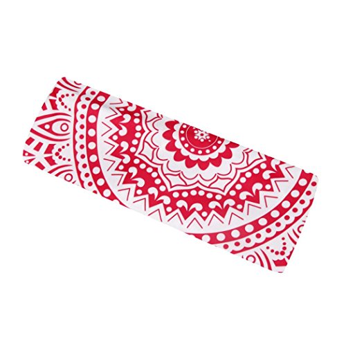 KMG Kimloog Round Pillow Cover, Decorative Mandala Pillow Sham, Indian Bohemian Ottoman Poufs, Outdoor Cushion Cover, Pom Pom (E)
