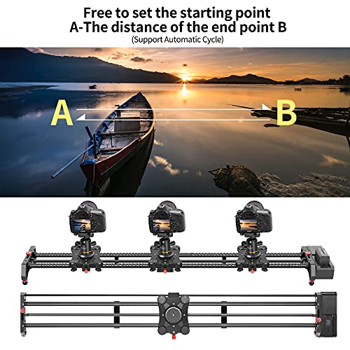 GVM Motorized Camera Slider,48" Wireless Carbon Fiber Dolly Rail Camera