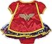 WARNER BROS DC Comics Justice League Wonder Woman Newborn Baby Girls Cosplay Costume Bodysuit Dress Cape and Headband Set 3-6 Months