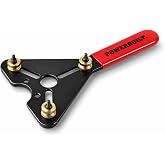 Powerbuilt AC Clutch Holding Tool, Service Car Air Conditioner Clutch, Adjustable Pin, Non-Slip Grip Handle, Vehicle Repair - 648980, Black and Red