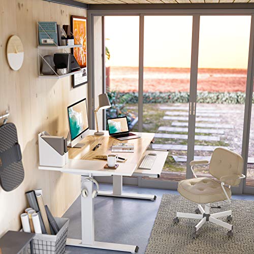 FEZIBO Dual Motor Height Adjustable Electric Standing Desk, 48 x 24 Inch Full Sit Stand Home Office Table with Splice… - Image 4