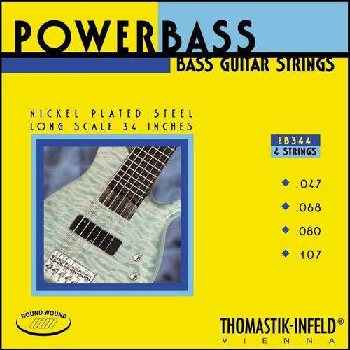 Thomastik Saiten für E-Bass Power Bass Magnecore Round Wound Hexcore Satz EB344 4-string roundwound long scale 34"
